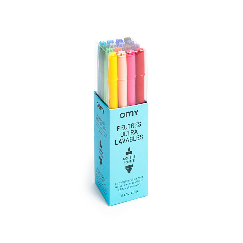OMY 16 Ultra-washable Felt Pens