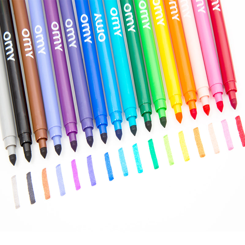 OMY 16 Ultra-washable Felt Pens