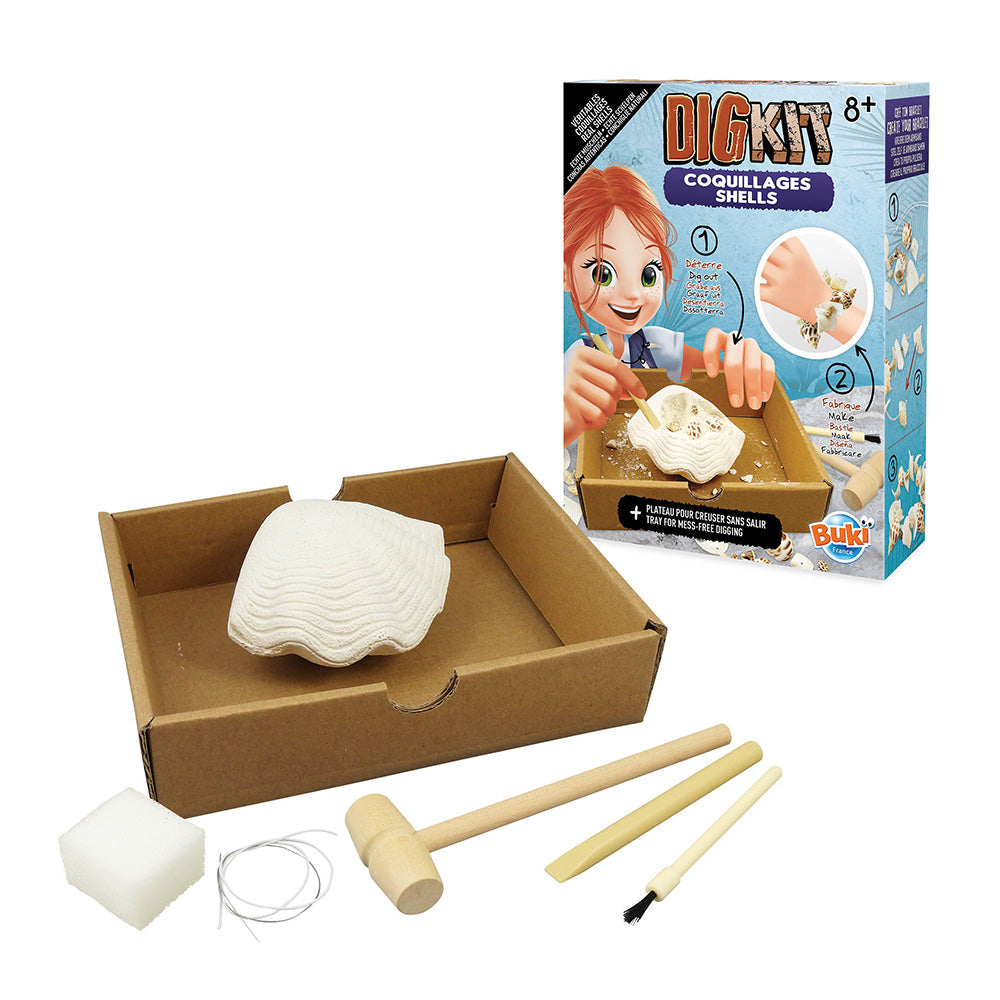 Buki Dino Dig - Kit Fouille Archéologique Pour Enfants - À Déterrer 2 Squelettes De Dinosaures - Dès 8 Ans