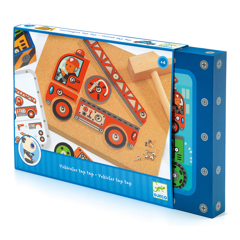 DJECO Vehicles Tap Tap - Educational Wooden Games