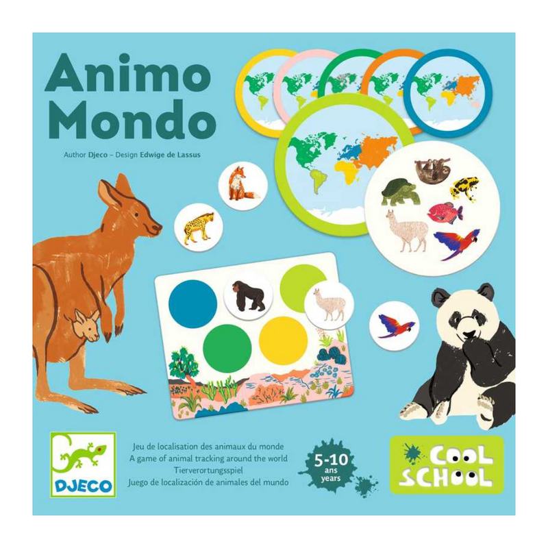 DJECO Animo Mondo Cool School - Board Games