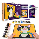 OKTO Clay Coloring by numbers with modeling clay Cat