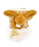 DOUDOU lapin Bleu - DOUDOU Rabbit plush toy with comforter - 16 cm