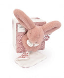 DOUDOU lapin Bleu - DOUDOU Rabbit plush toy with comforter - 16 cm