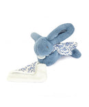 DOUDOU lapin Bleu - DOUDOU Rabbit plush toy with comforter - 16 cm