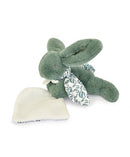 DOUDOU lapin Bleu - DOUDOU Rabbit plush toy with comforter - 16 cm