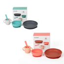 EKOBO Bambino Silicone Baby Meal Set Lagoon with silicon (2 colours)