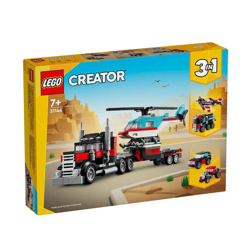 LEGO Flatbed Truck with Helicopter Creator 3-in-1