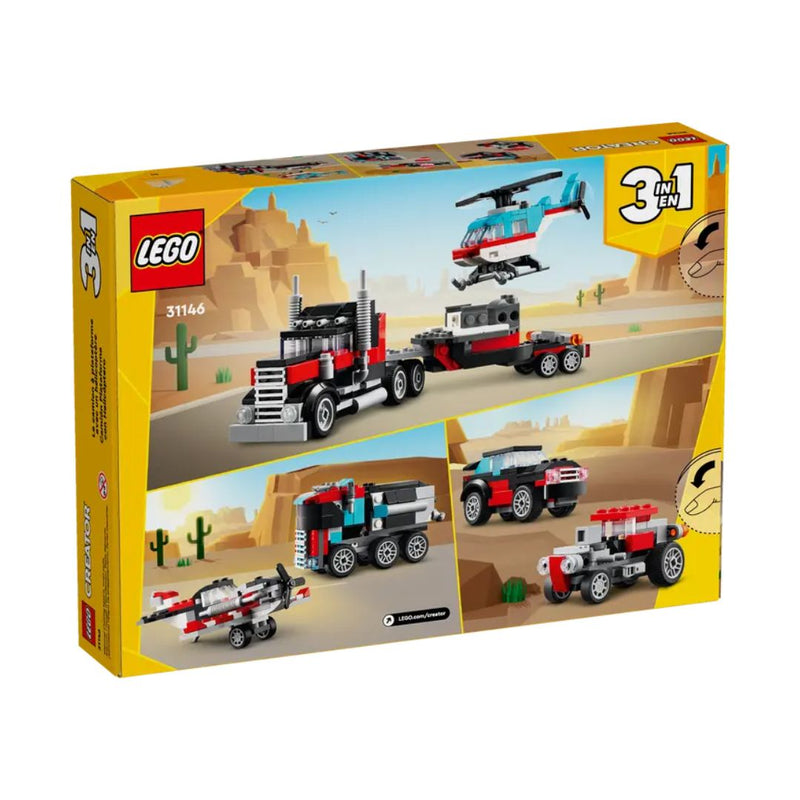 LEGO Flatbed Truck with Helicopter Creator 3-in-1