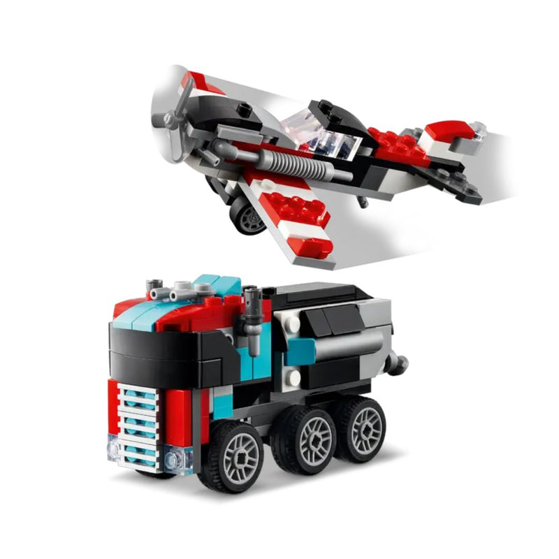 LEGO Flatbed Truck with Helicopter Creator 3-in-1