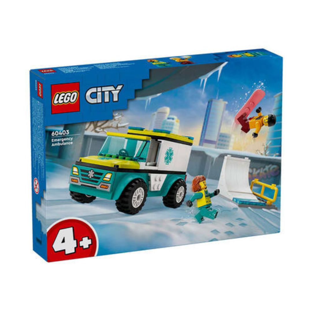 LEGO Emergency Ambulance and Snowboarder City