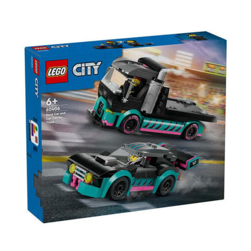 LEGO Race Car and Car Carrier Truck City