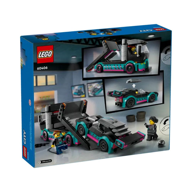 LEGO Race Car and Car Carrier Truck City