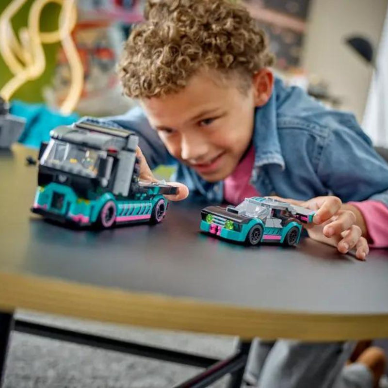 LEGO Race Car and Car Carrier Truck City