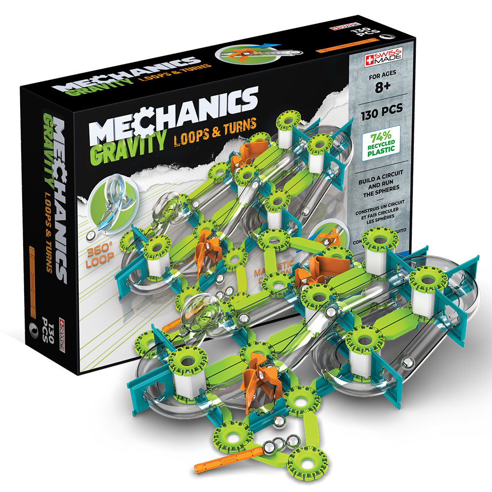 GEOMAG Gravity Recycled Loops & Turns 130 pcs MECHANICS