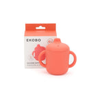 EKOBO Bambino Silicone Sippy Cup With Handles -Coral