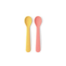 EKOBO Bambino Silicone Spoon - 2 Pack Coral / Mimosa