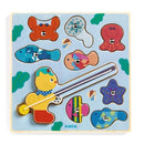 DJECO Puzz & Fish Bariolo - Wooden Puzzles