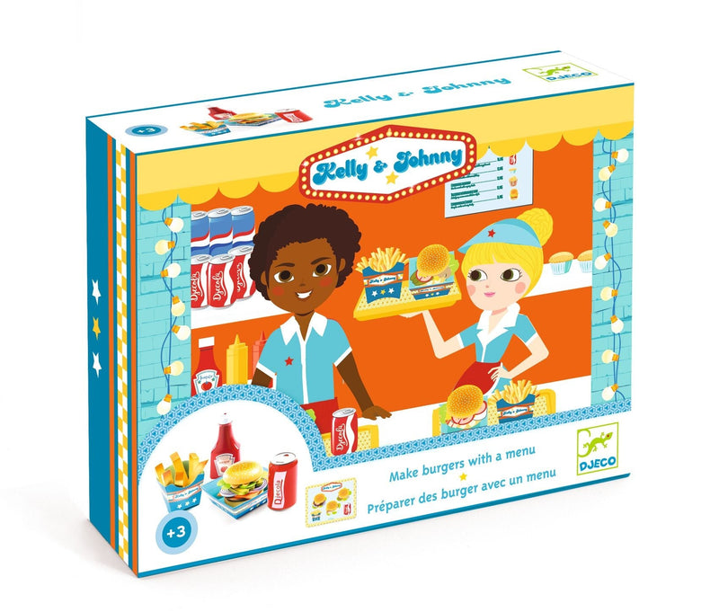 DJECO Kelly & Johnny Burger Set - Role Play Games
