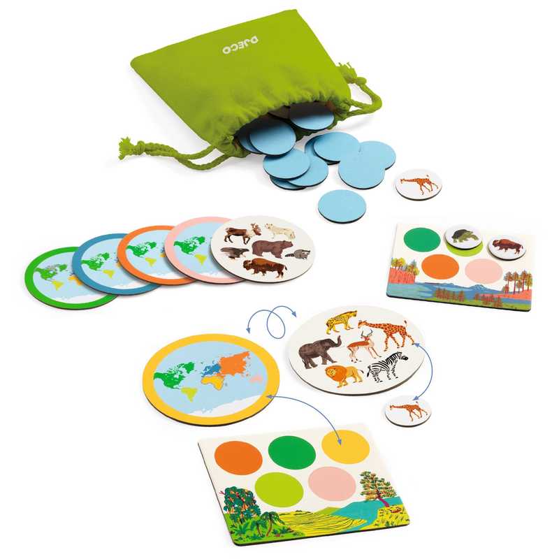 DJECO Animo Mondo Cool School - Board Games