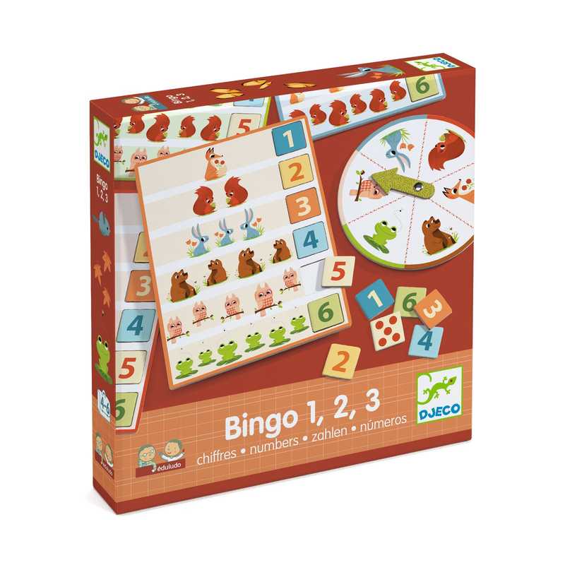 DJECO Eduludo - Bingo 123 numbers - Educational Games