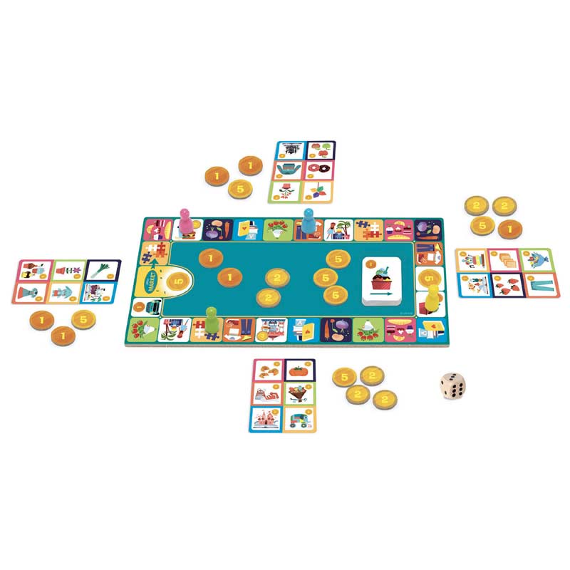 DJECO Little Market Cool School - Board Games