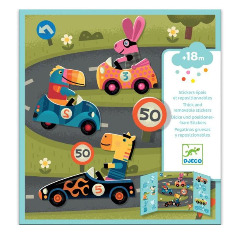 DJECO Cars Stickers for Baby