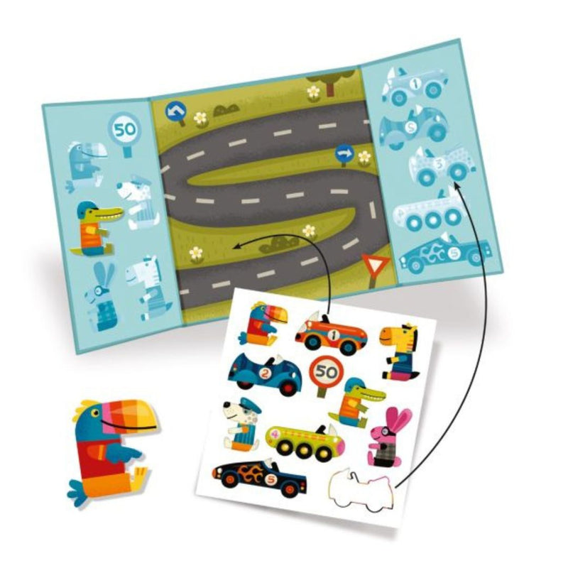 DJECO Cars Stickers for Baby