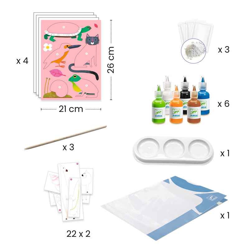 DJECO Colorful Paper Marbling Kit For Older Children