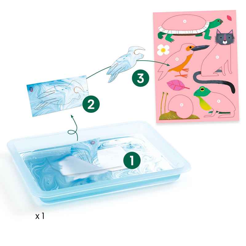 DJECO Colorful Paper Marbling Kit For Older Children