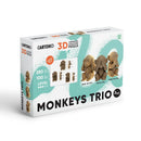 CARTONIC 3D Puzzle TRIO MONKEYS