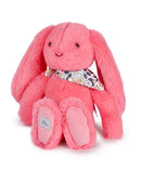 DOUDOU LAPIN FLEURETTE - Fuchsia - 25 cm (3 colours)