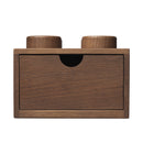 LEGO STORAGE Desk Drawer 4 Knobs 2x2 Wooden Oak Dark Stained