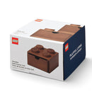 LEGO STORAGE Desk Drawer 4 Knobs 2x2 Wooden Oak Dark Stained