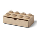 LEGO STORAGE Desk Drawer 8 Knobs 4x2 Wooden Oak Soap Treated