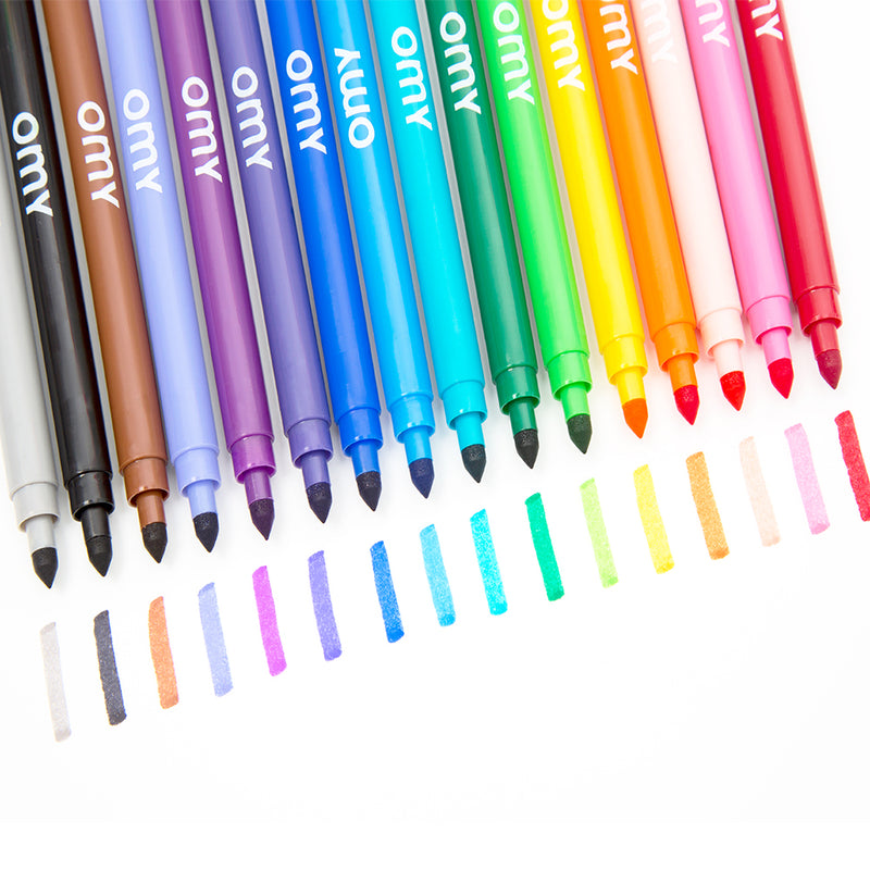 OMY 16 Ultra-washable Felt Pens