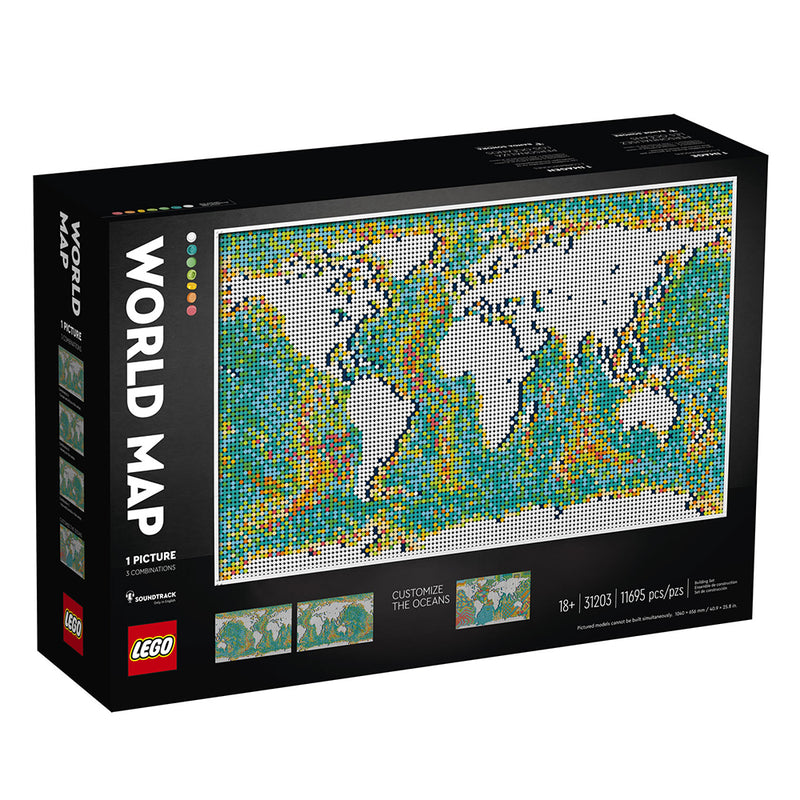 LEGO World Map LEGO Art