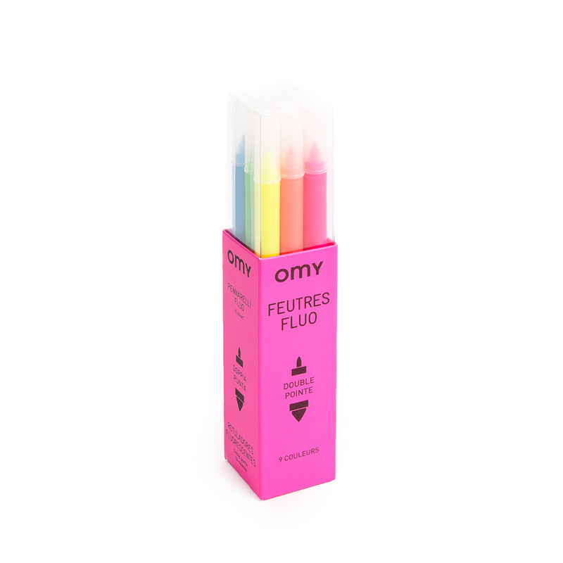 OMY 9 Neon Felt Pens