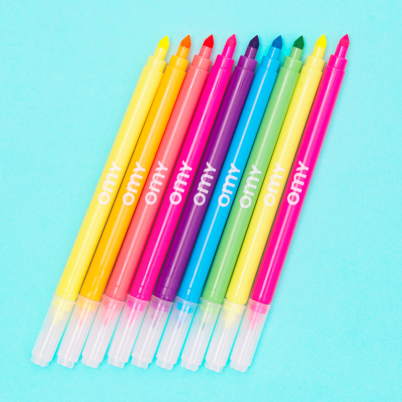 OMY 9 Neon Felt Pens