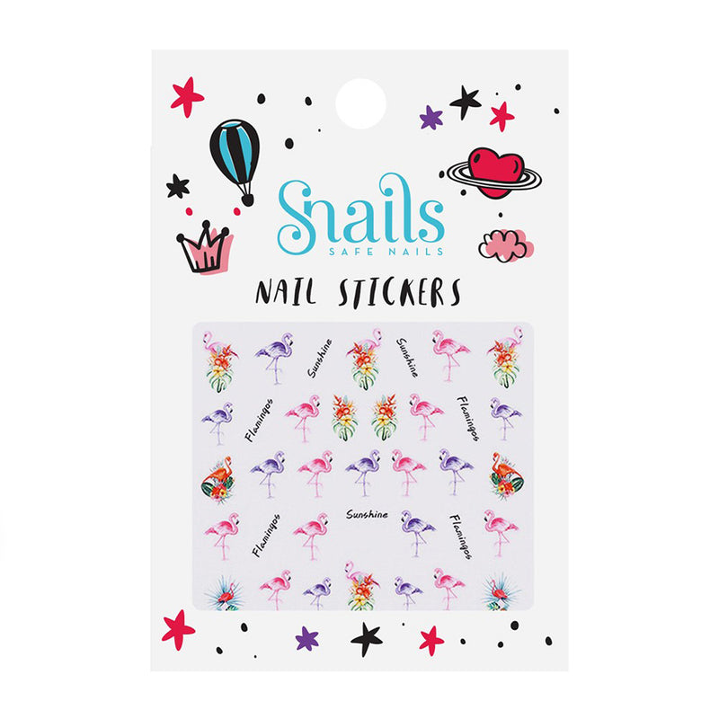 Snails Nail Sticker - Flamingo