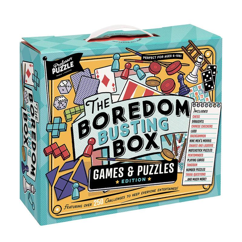 Professor Puzzle Indoor Boredom Busting Box Games & Puzzle Set