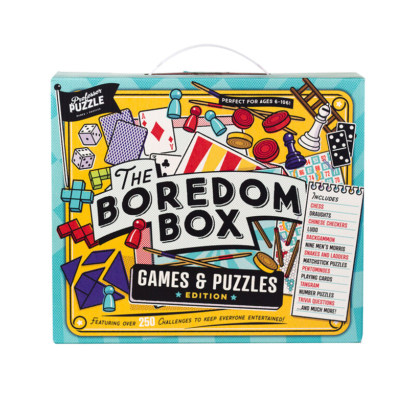 Professor Puzzle Indoor Boredom Busting Box Games & Puzzle Set