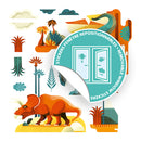 DJECO Dinosaures Window Sticker