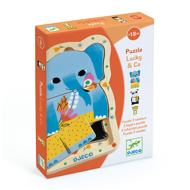 DJECO Lucky & Co - Wooden Puzzles