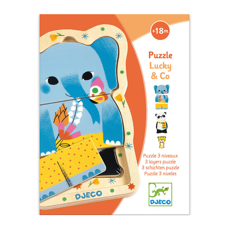DJECO Lucky & Co - Wooden Puzzles