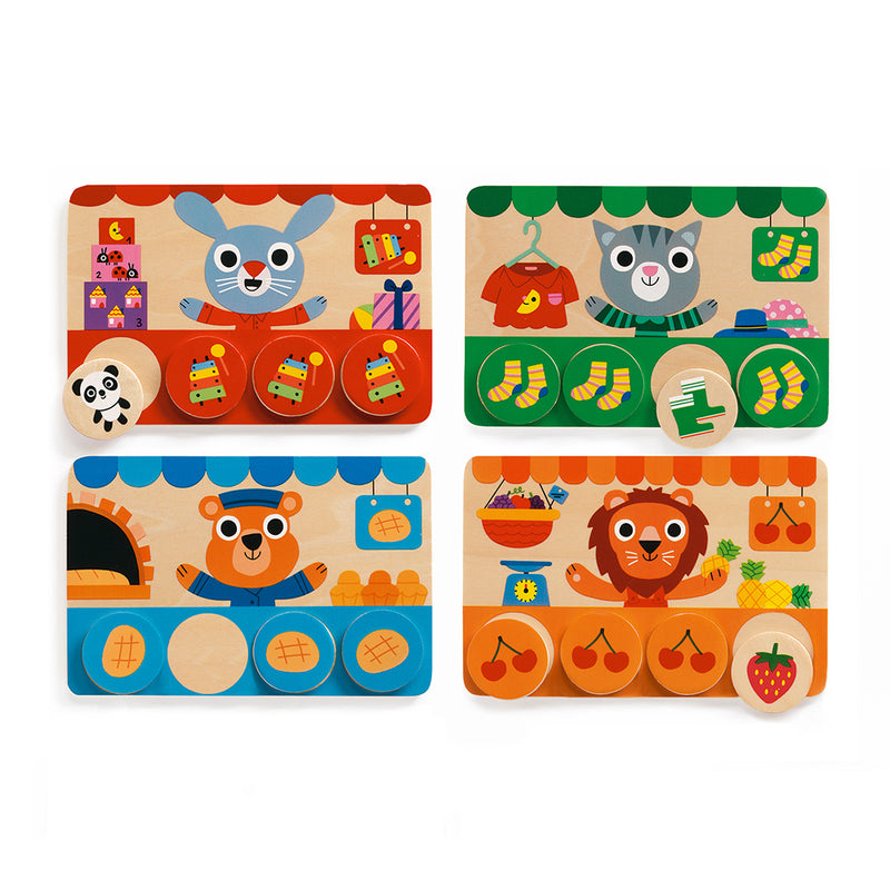 DJECO Memo Shop  - Educational Wooden Games