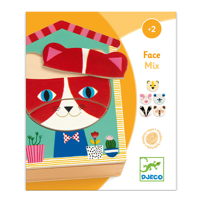 DJECO Face - mix  - Wooden Puzzles