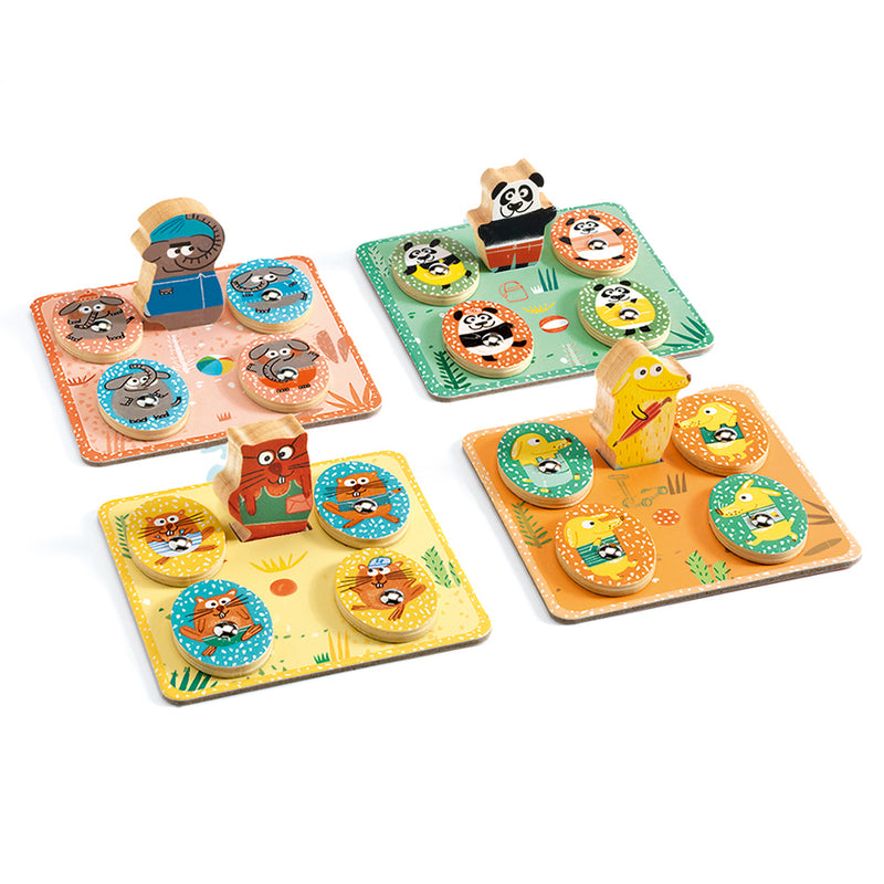 DJECO LudoPark: 4 games - Educational Wooden Games