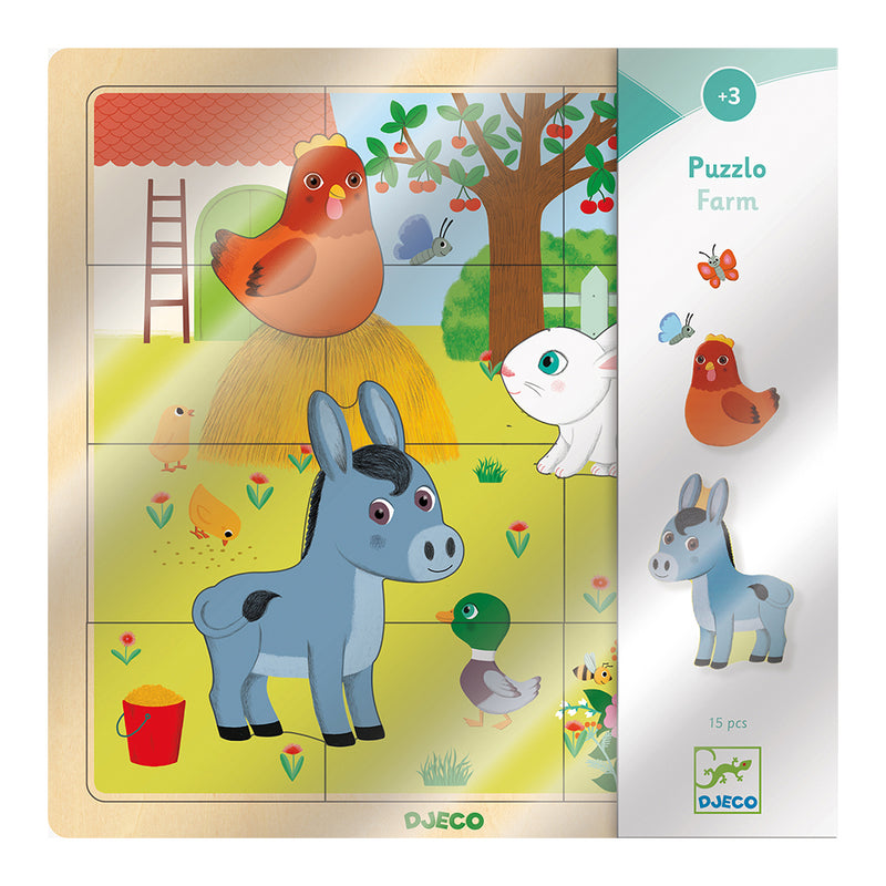 DJECO Puzzlo Far 15pc - Wooden Puzzles