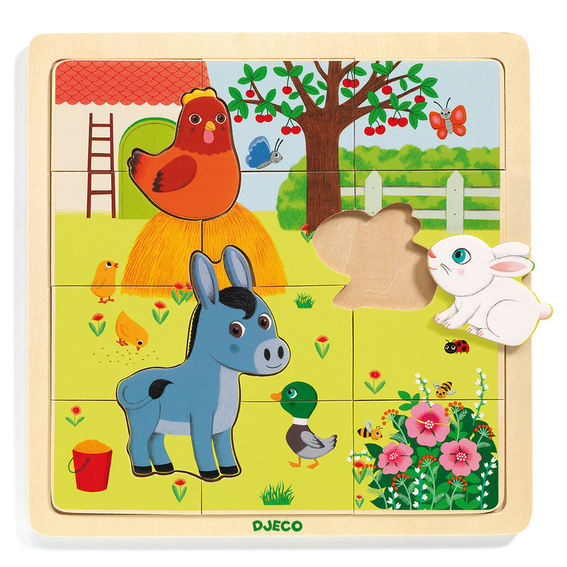 DJECO Puzzlo Far 15pc - Wooden Puzzles